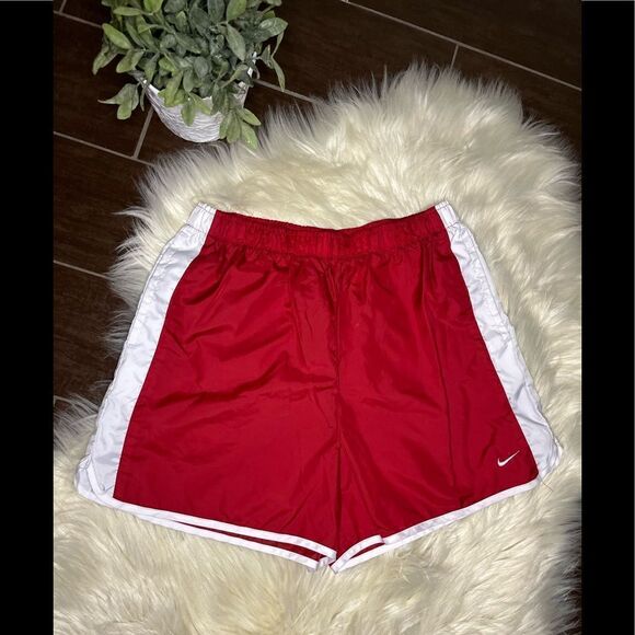 Nike red/white athletic shorts sz Medium - Picture 1 of 6